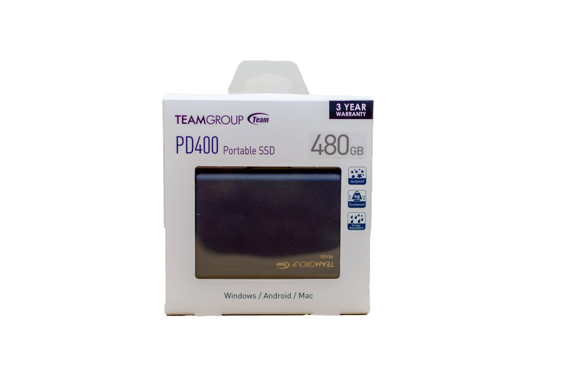 TeamGroup PD400 480GB Aluminum Portable External Solid State Drive SSD Storage Waterproof, Dustproof (IP66), Shockproof, Pressure Resistant - USB-C, USB 3.1 Gen 1 (T8FED4480G0C108) TeamGroup PD400 480GB Aluminum Portable External Solid State Drive SSD Storage Waterproof, Dustproof (IP66), Shockproof, Pressure Resistant - USB-C, USB 3.1 Gen 1 (T8FED4480G0C108)